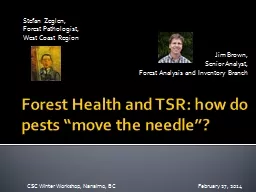 Forest Health and TSR: how do pests “move the needle”?