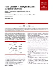 Facile Oxidation of Aldehydes to Acids and Esters with