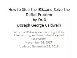How to Stop the IRS…and Solve the Deficit Problem