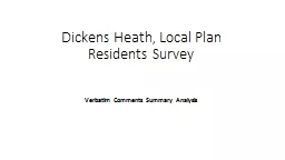 Dickens Heath, Local Plan Residents Survey