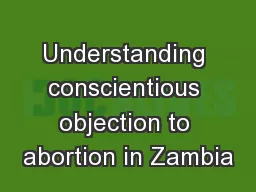 Understanding conscientious objection to abortion in Zambia