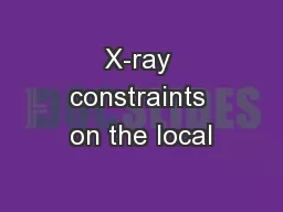 X-ray constraints on the local