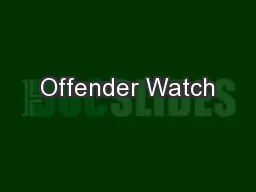 Offender Watch