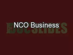NCO Business