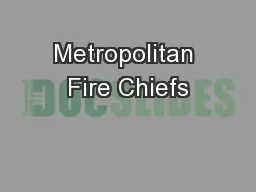 Metropolitan Fire Chiefs