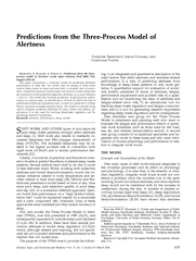 Predictions from the ThreeProcess Model of Alertness T