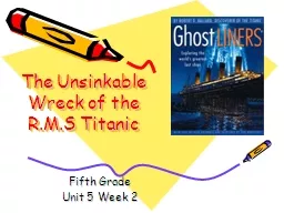 The Unsinkable Wreck of the R.M.S Titanic