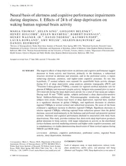 Neural basis of alertness and cognitive performance im
