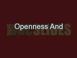 Openness And