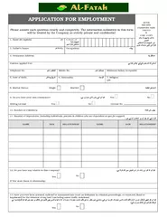 APPLICATION FOR EMPLOYMENT AFFIX RECENT PASSPORT SIZE