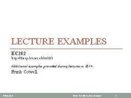 Lecture Examples