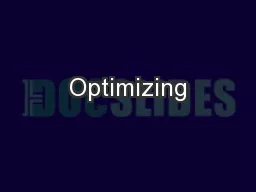 Optimizing