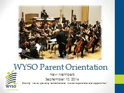 WYSO Parent Orientation