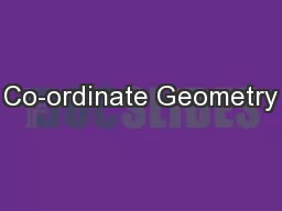 Co-ordinate Geometry