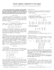 Linear algebra explained in four pages