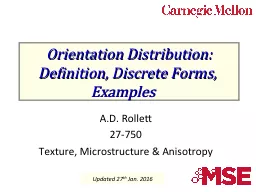 Orientation Distribution: