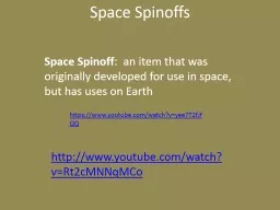 Space Spinoffs