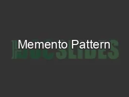 Memento Pattern