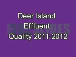 Deer Island Effluent Quality 2011-2012