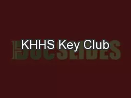 KHHS Key Club