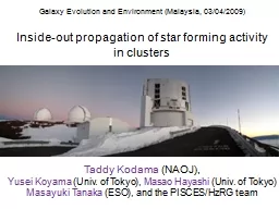 Galaxy Evolution and Environment (Malaysia, 03/04/2009)