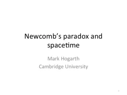 Newcomb’s paradox and spacetime