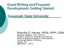Grant Writing and Proposal Development: Getting Started