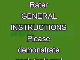Berg Balance Test Name Date Location Rater GENERAL INSTRUCTIONS Please demonstrate each task and or give instructions as written