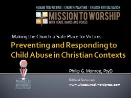 Preventing and Responding to Child Abuse in Christian Conte