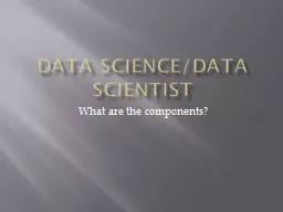 Data Science/Data Scientist