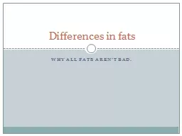 Why all fats aren’t bad.