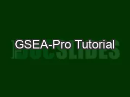 GSEA-Pro Tutorial
