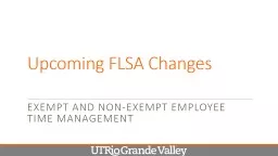 Upcoming FLSA Changes