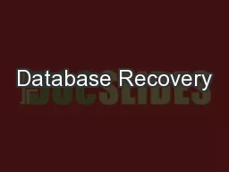Database Recovery