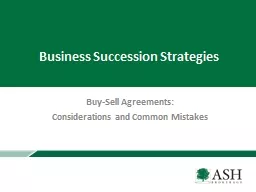 Business Succession Strategies