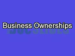 Business Ownerships