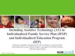 Including Assistive Technology (AT) in the Individual Famil