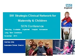 SW Strategic Clinical Network for Maternity & Children