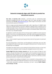 Datawind strategically aligns with TES India to provid