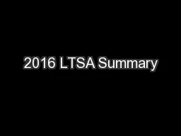 2016 LTSA Summary