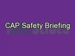CAP Safety Briefing