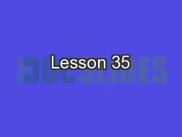 Lesson 35