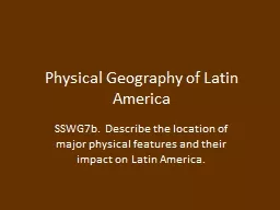 Physical Geography of Latin America