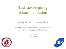 Task-aware query recommendation