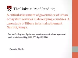 A critical assessment of governance of urban ecosystem serv