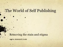 The World of Self Publishing