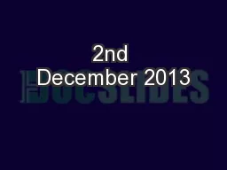 2nd December 2013