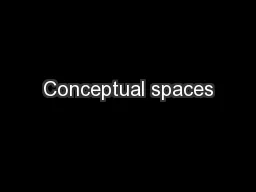 Conceptual spaces
