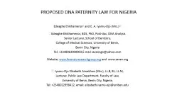 PROPOSED DNA PATERNITY LAW FOR NIGERIA