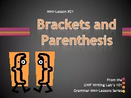 Brackets and Parenthesis